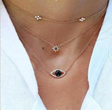 Black Stone Gold Necklace 19071005