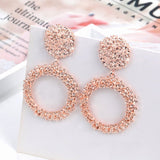 Ladies Big Vintage Earrings Gold Silver Geometric Statement Earrings Metal Earrings Hanging Fashion earrings for women
