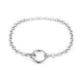 Vintage Punk Curb Chain Necklace for Women New Gold Silver Big Round Pendant Collar Choker Sweater Chain Necklaces
