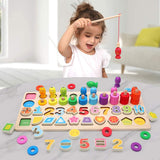 Montessori Educational Wooden Toys for Kids Montessori Toys Board Math Fishing  Montessori Toys Educational for 1 2 3 Years Old