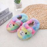 Winter Children's Slippers Boys Girls Home Slippers Cute Unicorn Rabbit Fashion Plush Shoes Comfortable Warm Winter Shoes - shopwishi 