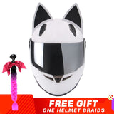 NITRINOS Motorcycle Helmet Women Personality Moto Capacete Black Helmet Full Face Moto Helmet Fashion Motorbike Helmet