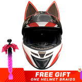 NITRINOS Motorcycle Helmet Women Personality Moto Capacete Black Helmet Full Face Moto Helmet Fashion Motorbike Helmet