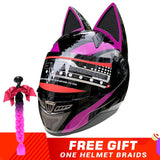 NITRINOS Motorcycle Helmet Women Personality Moto Capacete Black Helmet Full Face Moto Helmet Fashion Motorbike Helmet