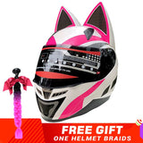 NITRINOS Motorcycle Helmet Women Personality Moto Capacete Black Helmet Full Face Moto Helmet Fashion Motorbike Helmet