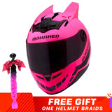 NITRINOS Motorcycle Helmet Women Personality Moto Capacete Black Helmet Full Face Moto Helmet Fashion Motorbike Helmet