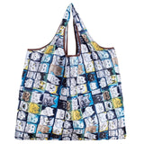 Big Thick Polyester Nylon Tote ECO Bag - Reusable & Portable Women's Foldable Shopping Bag