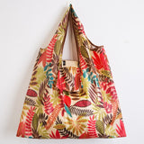 Big Thick Polyester Nylon Tote ECO Bag - Reusable & Portable Women's Foldable Shopping Bag
