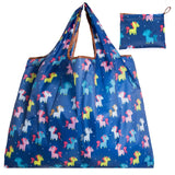 Big Thick Polyester Nylon Tote ECO Bag - Reusable & Portable Women's Foldable Shopping Bag