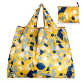 Big Thick Polyester Nylon Tote ECO Bag - Reusable & Portable Women's Foldable Shopping Bag