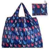 Big Thick Polyester Nylon Tote ECO Bag - Reusable & Portable Women's Foldable Shopping Bag