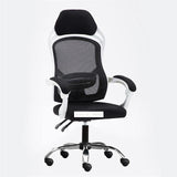 805 Computer Chair Ergonomics Office Chair Seat Back Adjustable Lifting Swivel Chair Mesh Fabric High-Back Chair With Foot Pad - shopwishi 
