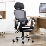 805 Computer Chair Ergonomics Office Chair Seat Back Adjustable Lifting Swivel Chair Mesh Fabric High-Back Chair With Foot Pad - shopwishi 