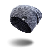 Mixed Color Baggy Beanies For Men Winter Hat Women's Outdoor Bonnet Skiing Hat Female Soft Acrylic Slouchy Knitted Hat For Boys