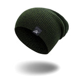 Mixed Color Baggy Beanies For Men Winter Hat Women's Outdoor Bonnet Skiing Hat Female Soft Acrylic Slouchy Knitted Hat For Boys
