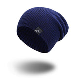 Mixed Color Baggy Beanies For Men Winter Hat Women's Outdoor Bonnet Skiing Hat Female Soft Acrylic Slouchy Knitted Hat For Boys