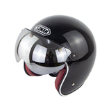 SOMAN Retro Helmet Motorcycle Open Face Helmet Leather Scooter Helmets Classic 3/4 Chopper Casco Moto Vintage Motorcycle Helmets