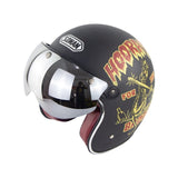 SOMAN Retro Helmet Motorcycle Open Face Helmet Leather Scooter Helmets Classic 3/4 Chopper Casco Moto Vintage Motorcycle Helmets