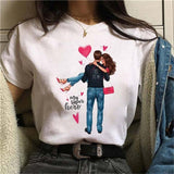 Maycaur Hot Sales Printed Female Tshirt Women Fashion Graphic Printed T-Shirt Harajuku Korean Style Short Sleeves Clothes Female