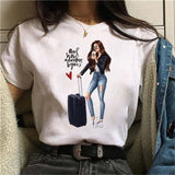 Maycaur Hot Sales Printed Female Tshirt Women Fashion Graphic Printed T-Shirt Harajuku Korean Style Short Sleeves Clothes Female