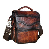 Quality Original Leather Male Casual Shoulder Messenger bag Cowhide Fashion Cross-body Bag 8" Pad Tote Mochila Satchel bag 144