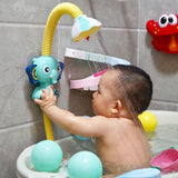 Electric Elephant Water Spray Bath Toys For Kids Baby Bathroom Bathtub Faucet Shower Toys Strong Suction Cup Childern Water Game