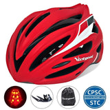 VICTGOAL Bike Helmet for Men Women LED Light Ultralight Bicycle Helmets Visor CPSC Certificate Mountain Road Cycling MTB Helmet