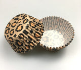 100pcs Brown Leopard Camouflage Cupcake Liner Baking Mold