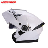 HEROBIKER Motorcycle Helmet Motorbike Modular Dual Lens Helmet Motorcycle Motocross Crash Full Face Helmets Casco Moto Casque#