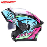 HEROBIKER Motorcycle Helmet Motorbike Modular Dual Lens Helmet Motorcycle Motocross Crash Full Face Helmets Casco Moto Casque#