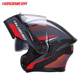 HEROBIKER Motorcycle Helmet Motorbike Modular Dual Lens Helmet Motorcycle Motocross Crash Full Face Helmets Casco Moto Casque#
