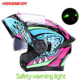 HEROBIKER Motorcycle Helmet Motorbike Modular Dual Lens Helmet Motorcycle Motocross Crash Full Face Helmets Casco Moto Casque#