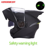 HEROBIKER Motorcycle Helmet Motorbike Modular Dual Lens Helmet Motorcycle Motocross Crash Full Face Helmets Casco Moto Casque#