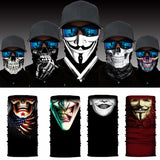 Movie Joker Skull Bandana Men Neck Gaiter Magic Scarf Seamless Balaclava Tube Scarf Collar Motorcycle Bandana Scarf Face Shield