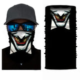 Movie Joker Skull Bandana Men Neck Gaiter Magic Scarf Seamless Balaclava Tube Scarf Collar Motorcycle Bandana Scarf Face Shield