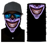 Movie Joker Skull Bandana Men Neck Gaiter Magic Scarf Seamless Balaclava Tube Scarf Collar Motorcycle Bandana Scarf Face Shield