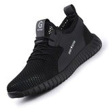 Breathable Lightweight Work Shoes with Steel Toe Cap