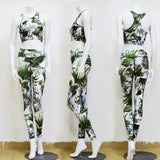 Seamless Floral Print Sports Yoga Set Gym Fitness Tracksuit Fashion