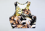 Seamless Floral Print Sports Yoga Set Gym Fitness Tracksuit Fashion