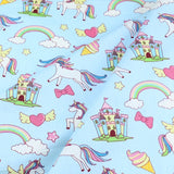 Pink Bear Unicorn Animals Cotton Twill kids Fabric , Patchwork Cloth, Sewing Quilting Fat Quarters Material For Baby & Child