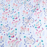 Pink Bear Unicorn Animals Cotton Twill kids Fabric , Patchwork Cloth, Sewing Quilting Fat Quarters Material For Baby & Child