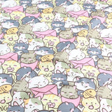 Pink Bear Unicorn Animals Cotton Twill kids Fabric , Patchwork Cloth, Sewing Quilting Fat Quarters Material For Baby & Child