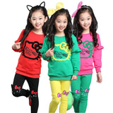 3 Color Girls Clothing Sets Spring Cotton Lovely Suit For Girl Shirt+Pants Kids Clothes Suit High-quality 3-8 Years Clothing Set