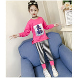 3 Color Girls Clothing Sets Spring Cotton Lovely Suit For Girl Shirt+Pants Kids Clothes Suit High-quality 3-8 Years Clothing Set