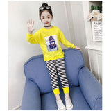 3 Color Girls Clothing Sets Spring Cotton Lovely Suit For Girl Shirt+Pants Kids Clothes Suit High-quality 3-8 Years Clothing Set
