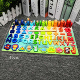 Montessori Educational Wooden Toys for Kids Montessori Toys Board Math Fishing  Montessori Toys Educational for 1 2 3 Years Old