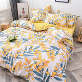 Classic Bedding Set 5 Size Grey Blue Grid Summer Bed Linen 4pcs/Set Duvet Cover Set Pastoral Bed Sheet AB Side Duvet Cover 2020