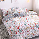 Classic Bedding Set 5 Size Grey Blue Grid Summer Bed Linen 4pcs/Set Duvet Cover Set Pastoral Bed Sheet AB Side Duvet Cover 2020