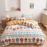 Classic Bedding Set 5 Size Grey Blue Grid Summer Bed Linen 4pcs/Set Duvet Cover Set Pastoral Bed Sheet AB Side Duvet Cover 2020