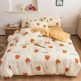 Classic Bedding Set 5 Size Grey Blue Grid Summer Bed Linen 4pcs/Set Duvet Cover Set Pastoral Bed Sheet AB Side Duvet Cover 2020